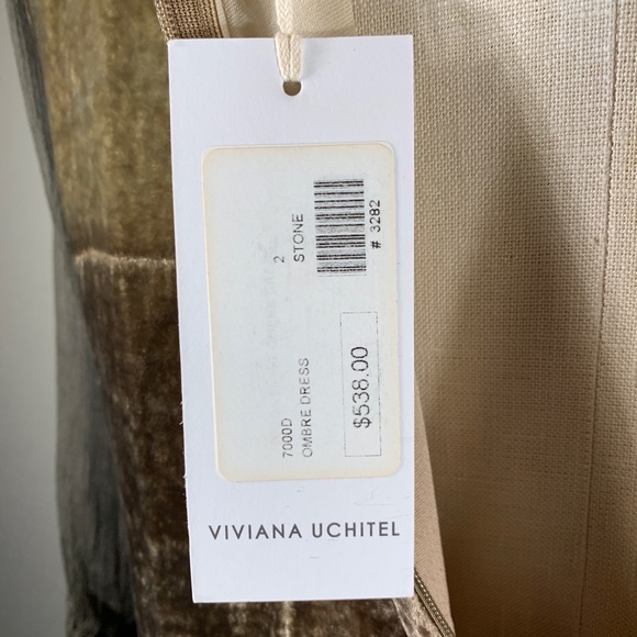 Viviana Uchitel Cubist Silk Velvet Zip Up Dress - Picture 5 of 8